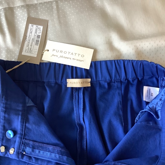 Purotatto cotton pants slacks made in Italy - Picture 4 of 9